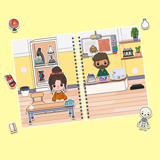 High School – Mini-Buch mit Klett-Stickern