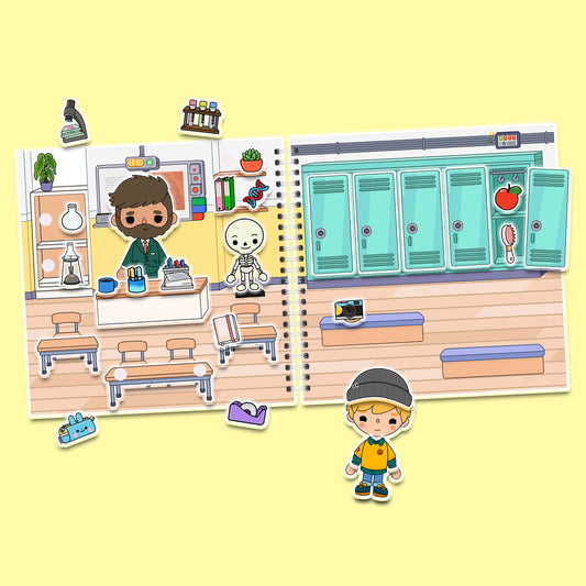 High School – Kreativ-Buch mit Klett-Stickern