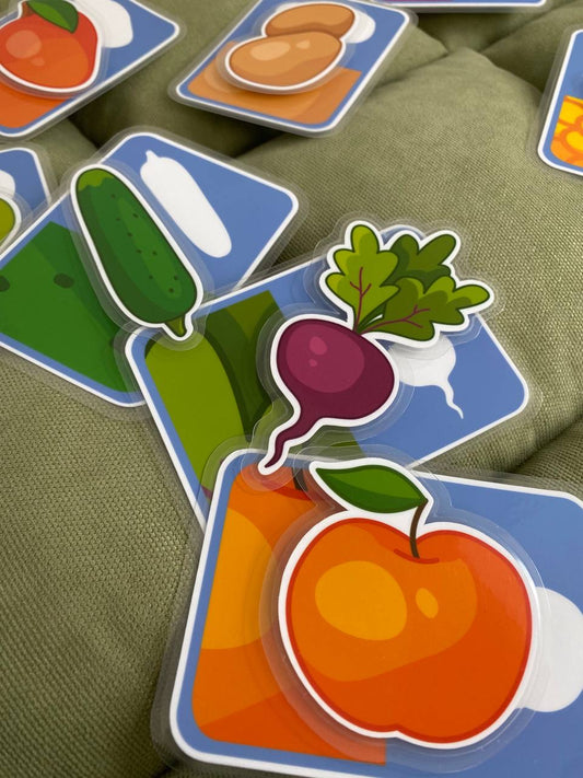 Lernspiel „Obst & Gemüse zuordnen“ – Erkennen, vergleichen & richtig platzieren