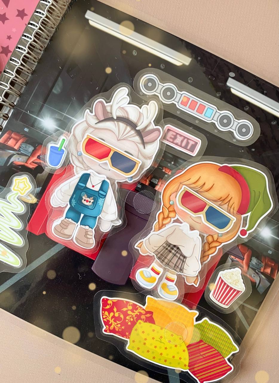 Merry Christmas – Kreativ-Buch mit Klett-Stickern