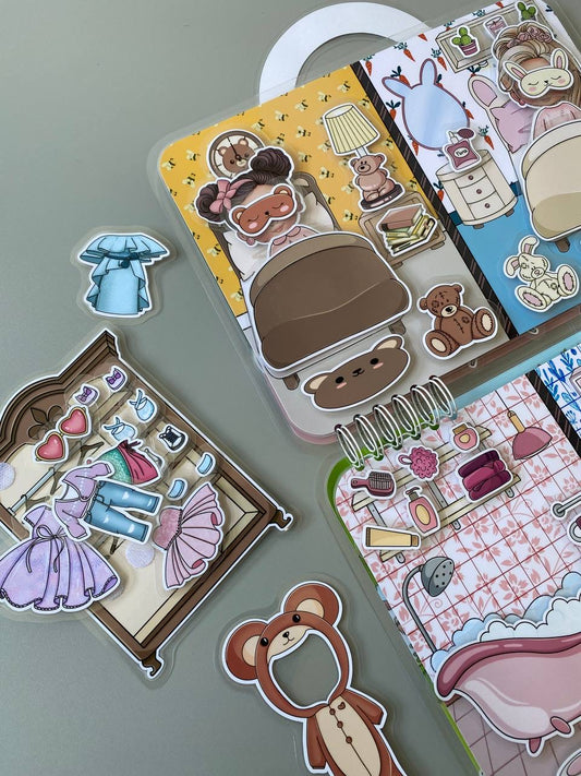 Puppenhaus „Ruby & Agnes“ – Kreativ-Buch mit Klett-Elementen