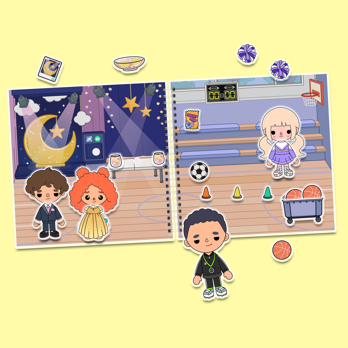 High School – Kreativ-Buch mit Klett-Stickern