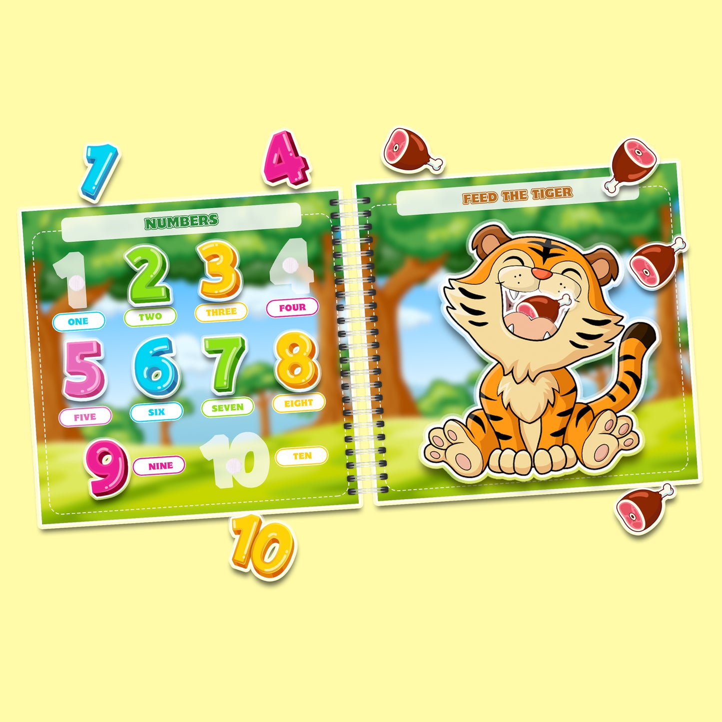 Interesting Things for Kids - Interaktives Buch mit Klett-Stickern