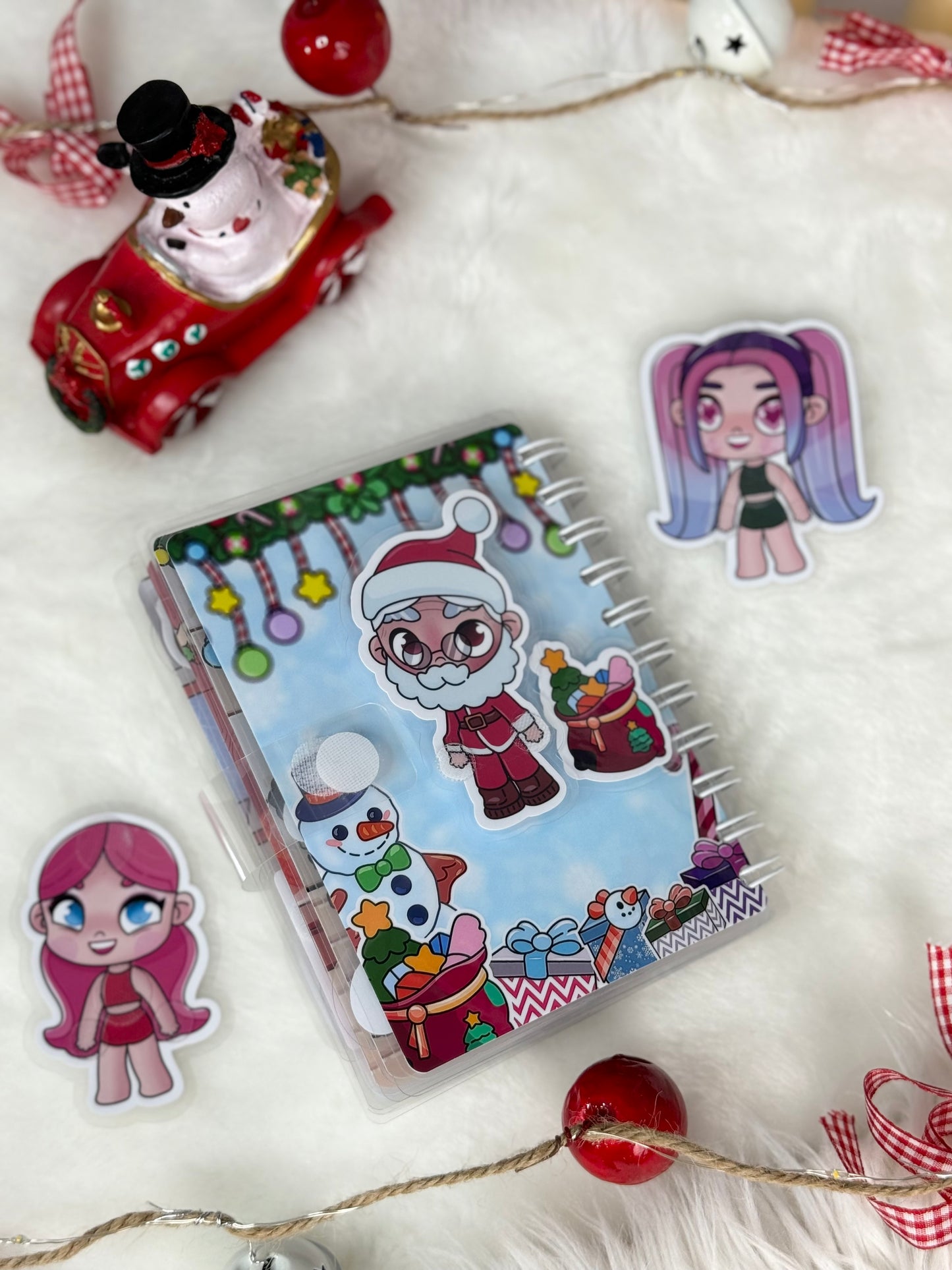 Weihnachtszauber - Mini-Buch mit Klett-Stickern