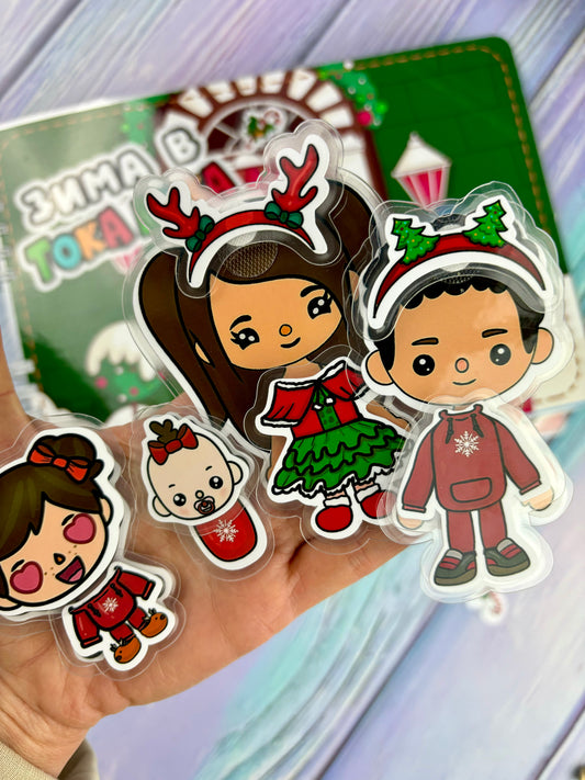 Wintermärchen (Teil 1) - Kreativ-Buch mit Klett-Stickern