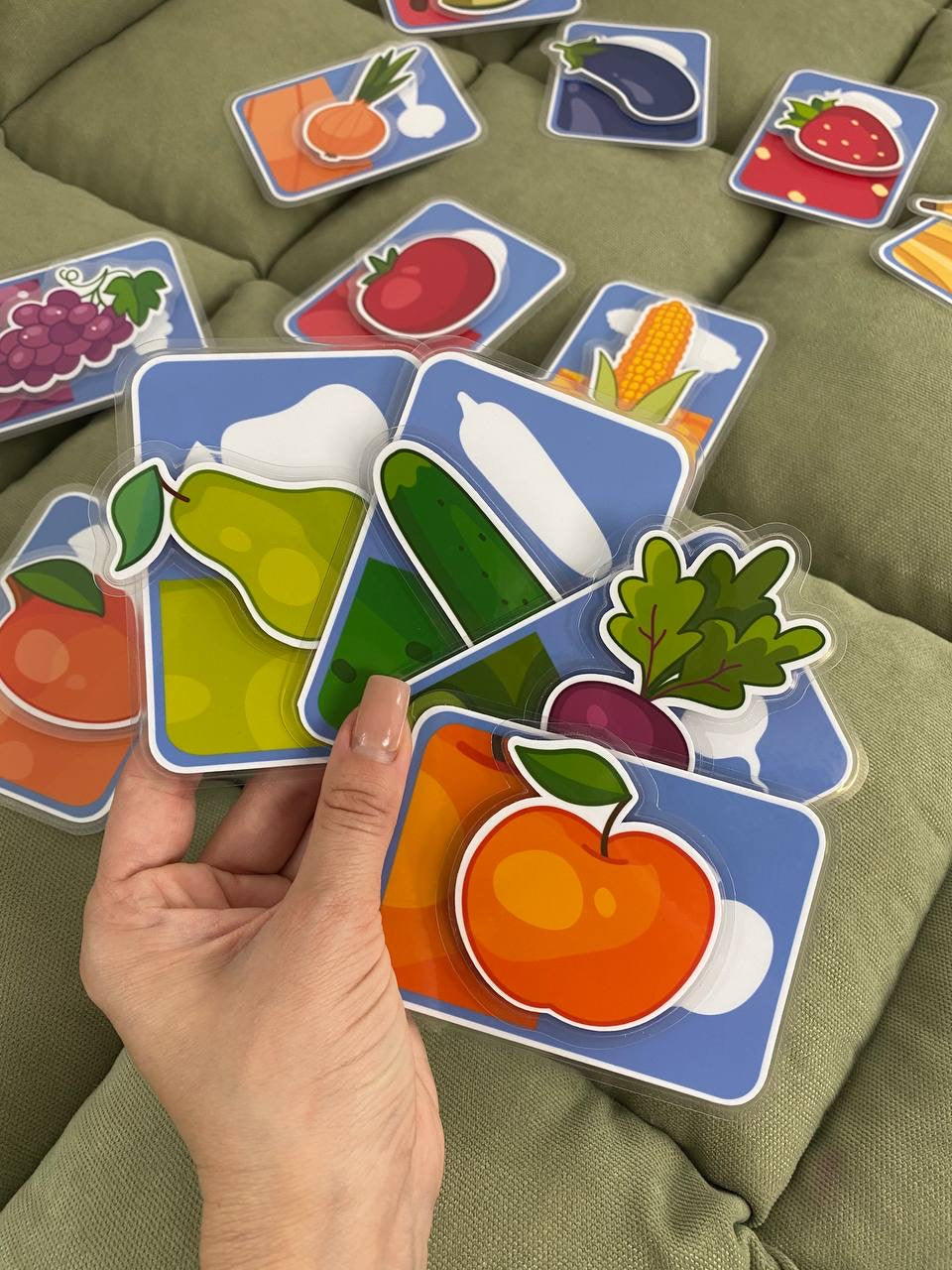 Lernspiel „Obst & Gemüse zuordnen“ – Erkennen, vergleichen & richtig platzieren