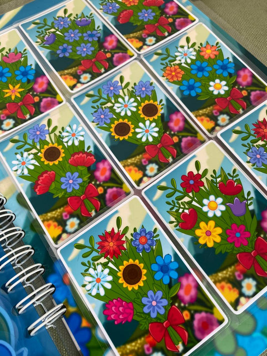 Floristische Werkstatt – Interaktives Buch mit Klett-Stickern