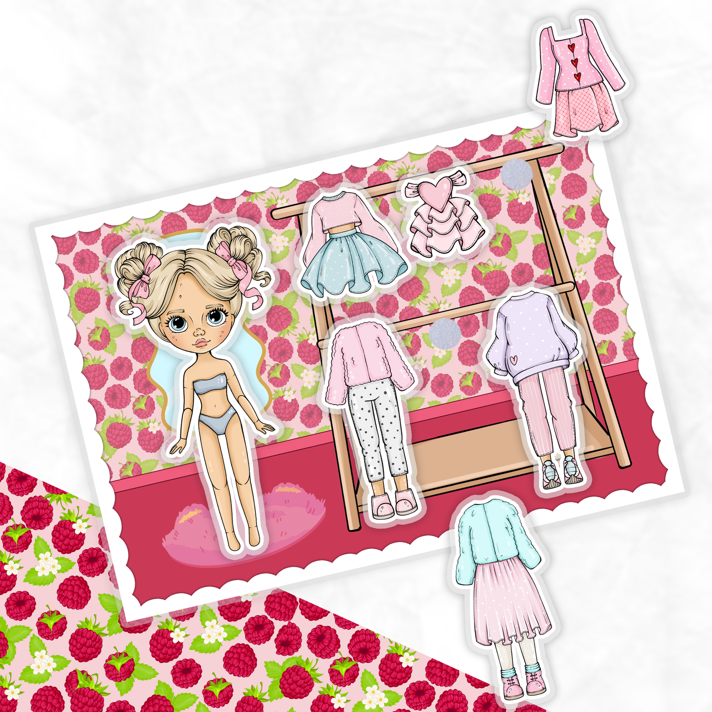 Anziehen und Spielen, Meine süßen Puppen - Kreativ-Buch mit Klett-Stickern