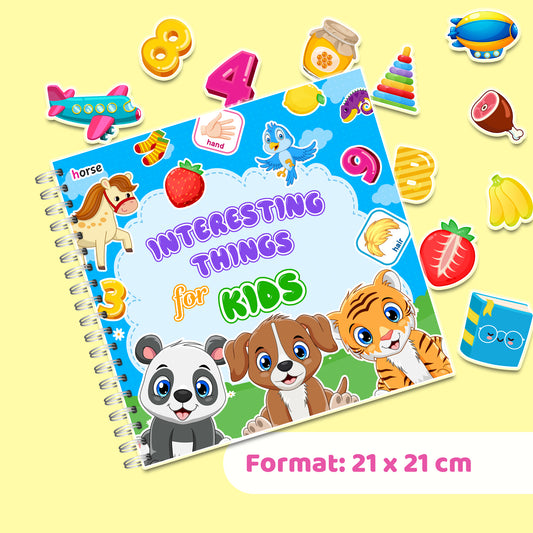 Interesting Things for Kids - Interaktives Buch mit Klett-Stickern