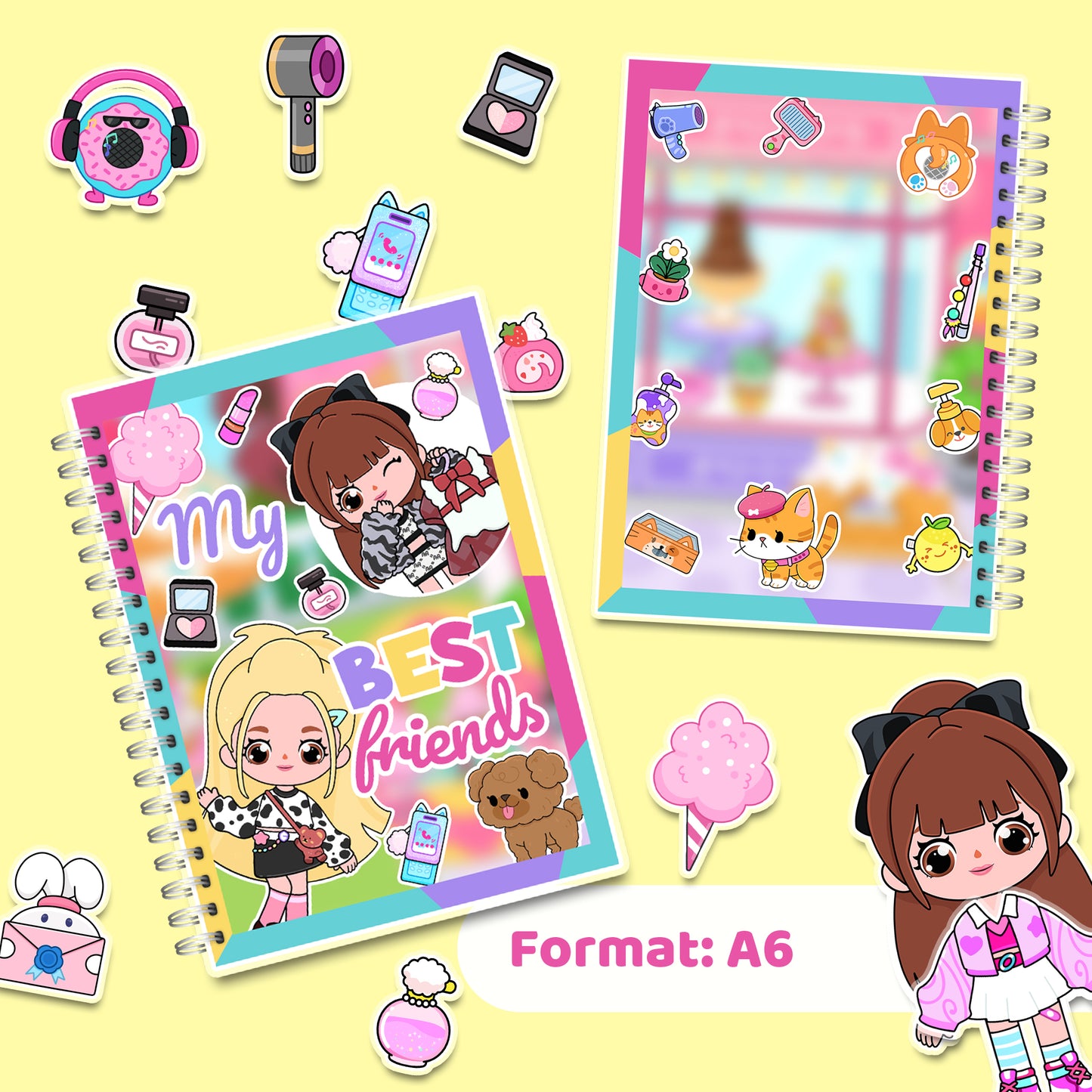 My Best Friends – Mini-Buch mit Klett-Stickern