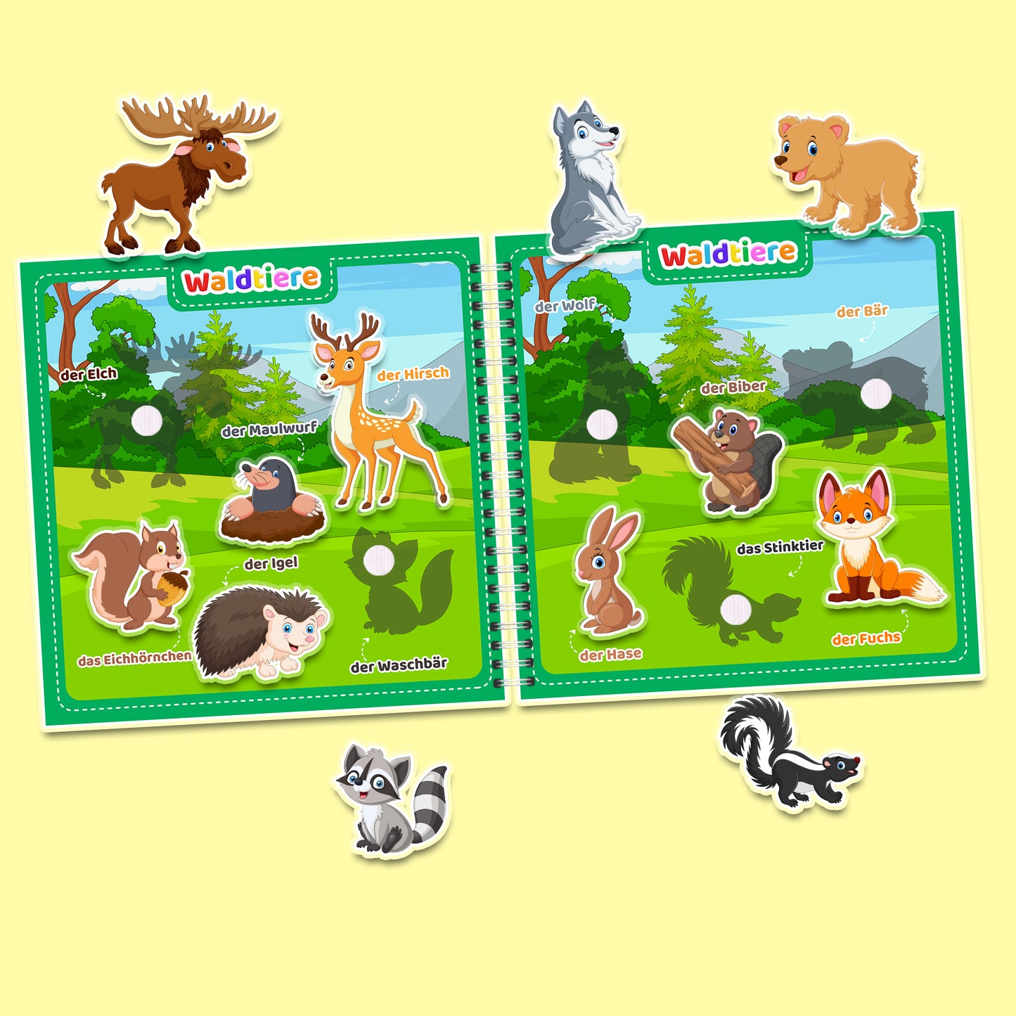 Mein erstes Deutsch (Teil 1) - Interaktives Buch mit Klett-Stickern