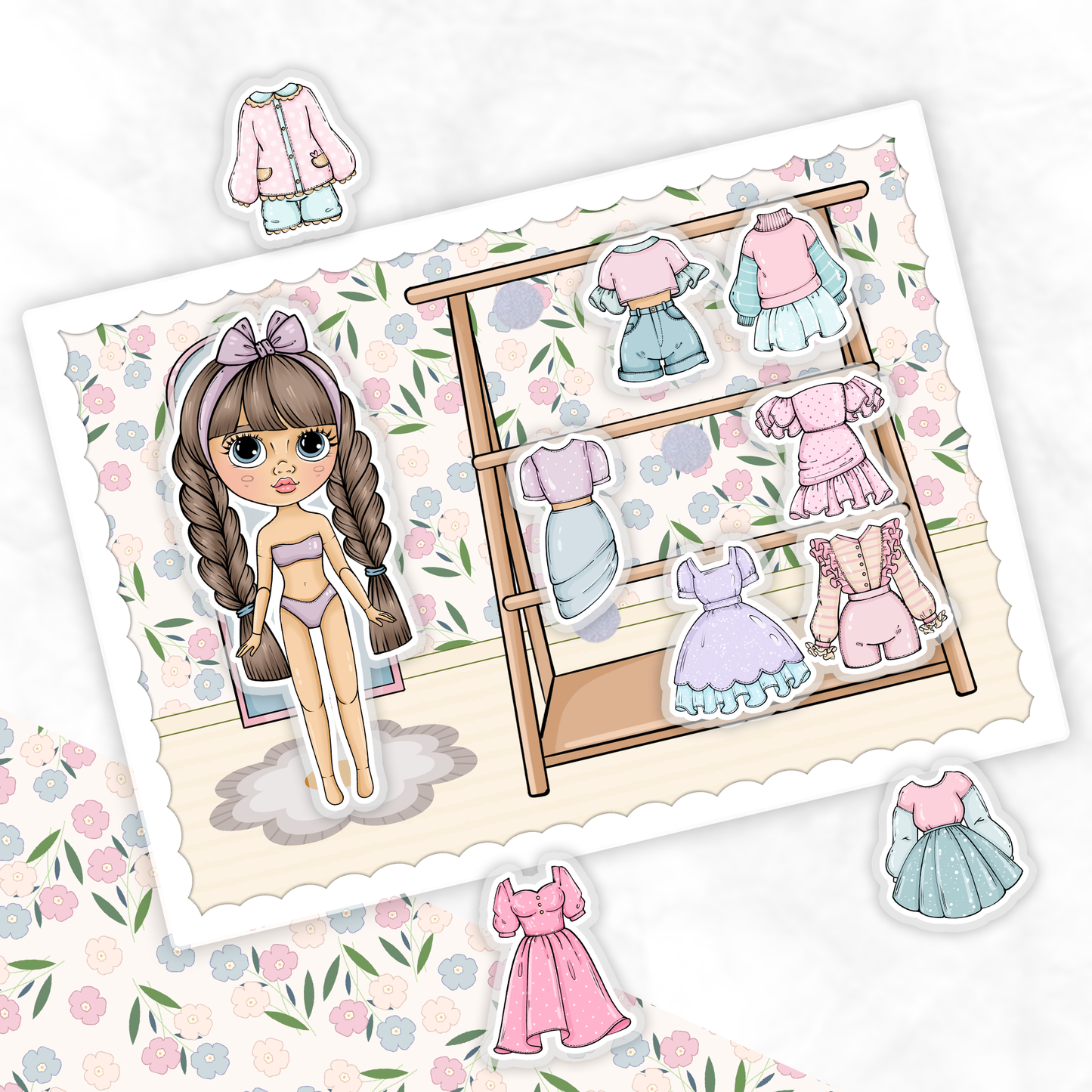 Anziehen und Spielen, Meine süßen Puppen - Kreativ-Buch mit Klett-Stickern