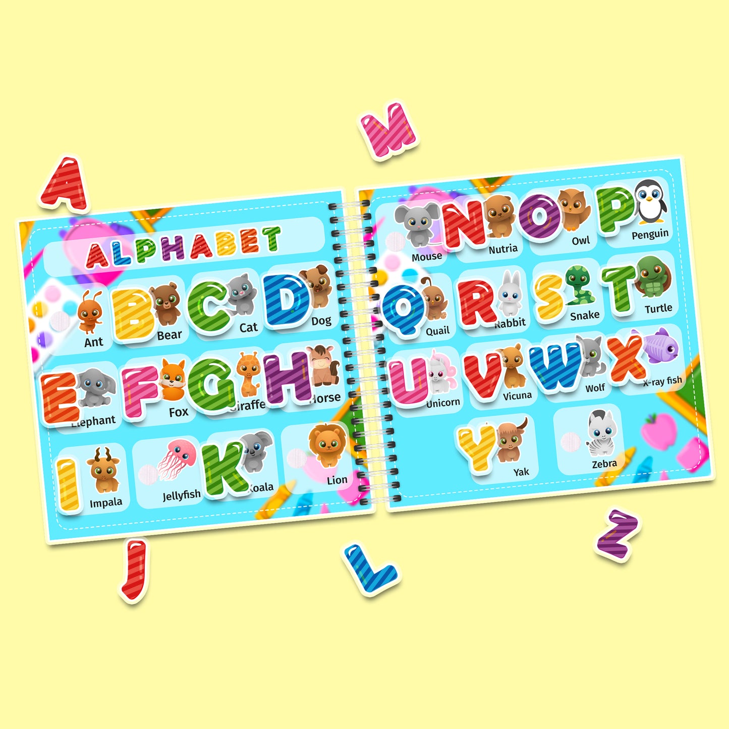 Interesting Things for Kids - Interaktives Buch mit Klett-Stickern