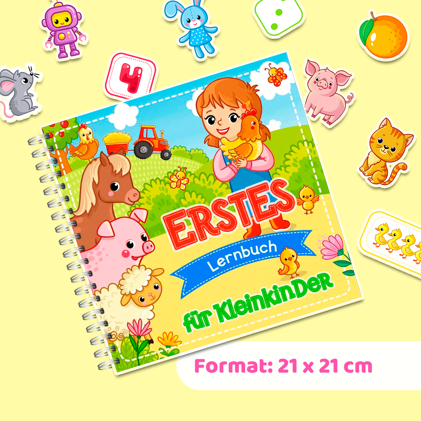 Erstes Lernbuch für Kleinkinder - Interaktives Buch mit Klett-Elementen