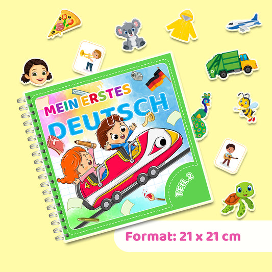 Mein erstes Deutsch (Teil 2) - Interaktives Buch mit Klett-Stickern