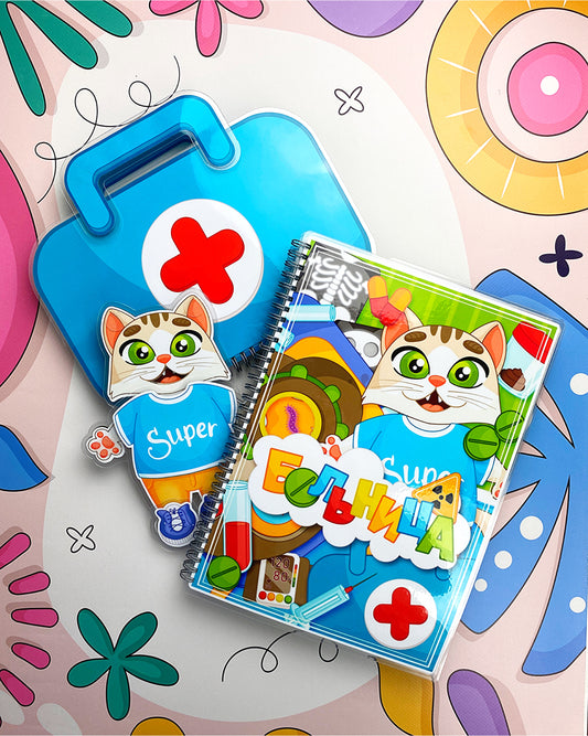 Krankenhaus - Kreativ-Buch mit Klett-Stickern