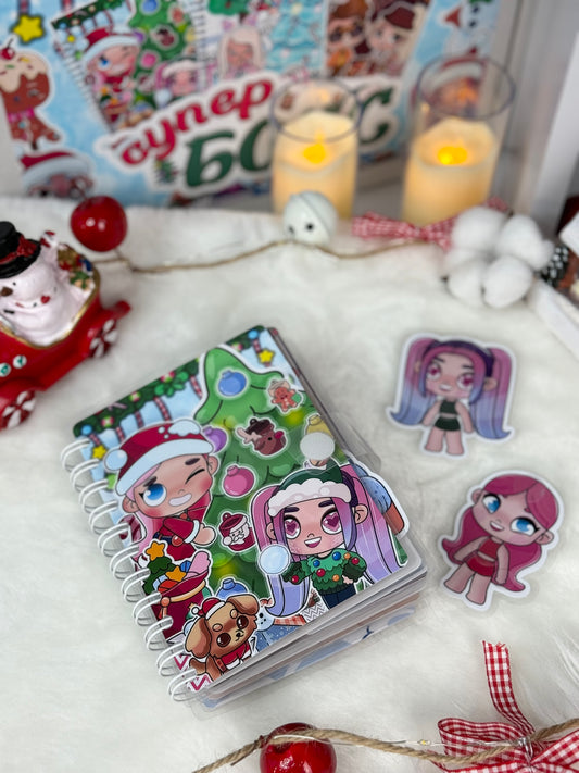 Weihnachtszauber - Mini-Buch mit Klett-Stickern