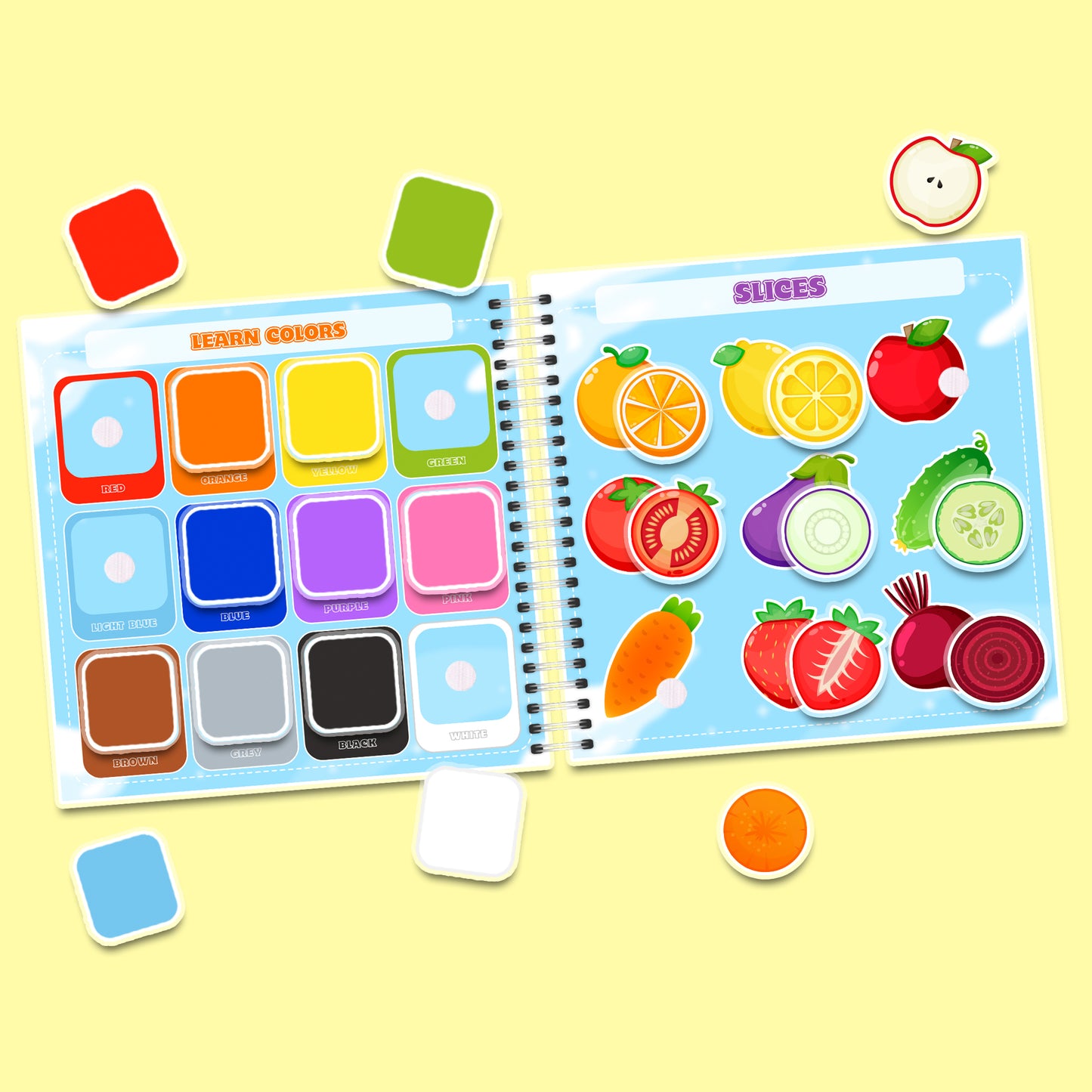 Interesting Things for Kids - Interaktives Buch mit Klett-Stickern