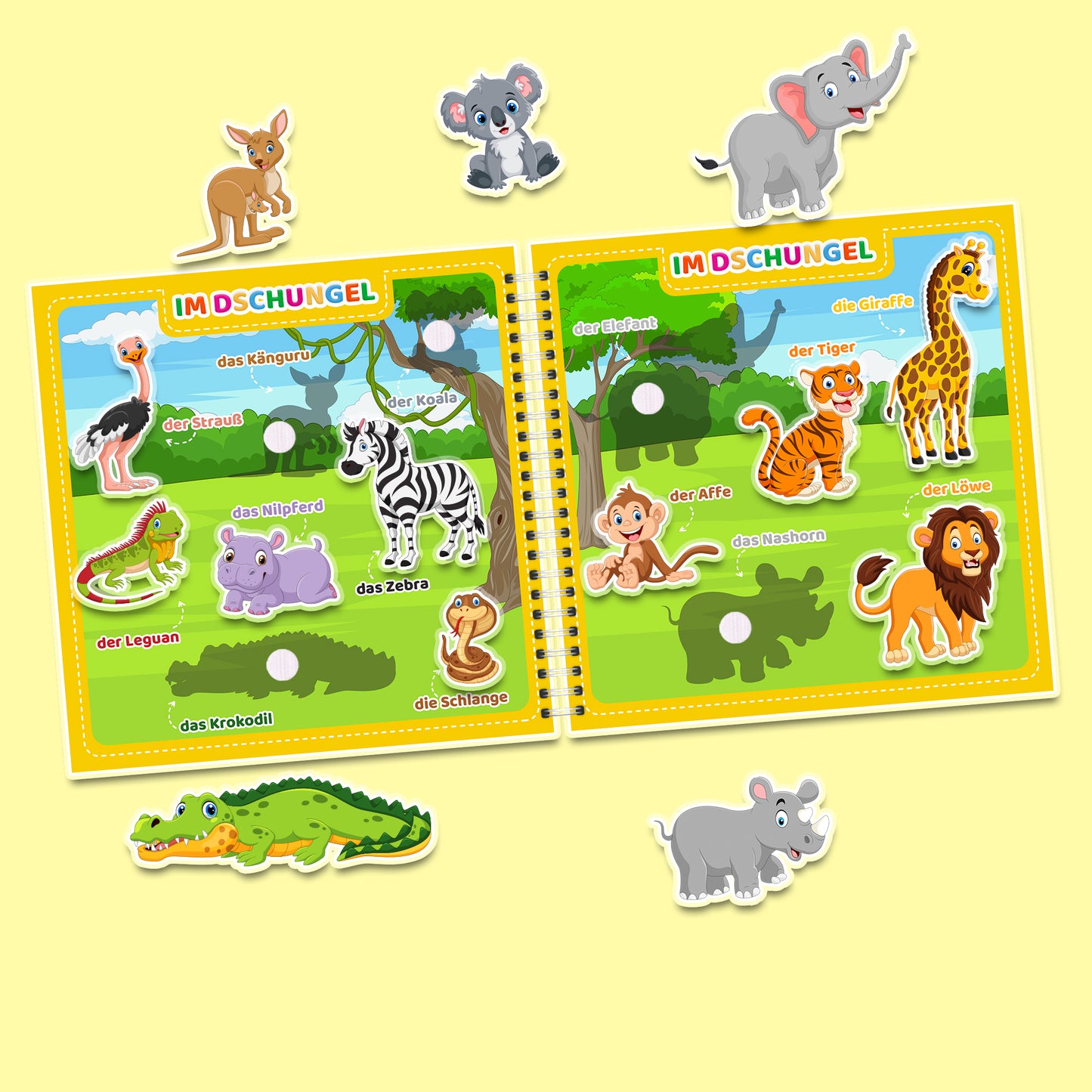 Mein erstes Deutsch (Teil 2) - Interaktives Buch mit Klett-Stickern