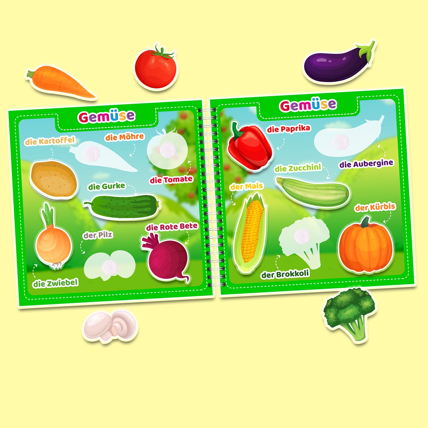 Mein erstes Deutsch (Teil 1) - Interaktives Buch mit Klett-Stickern