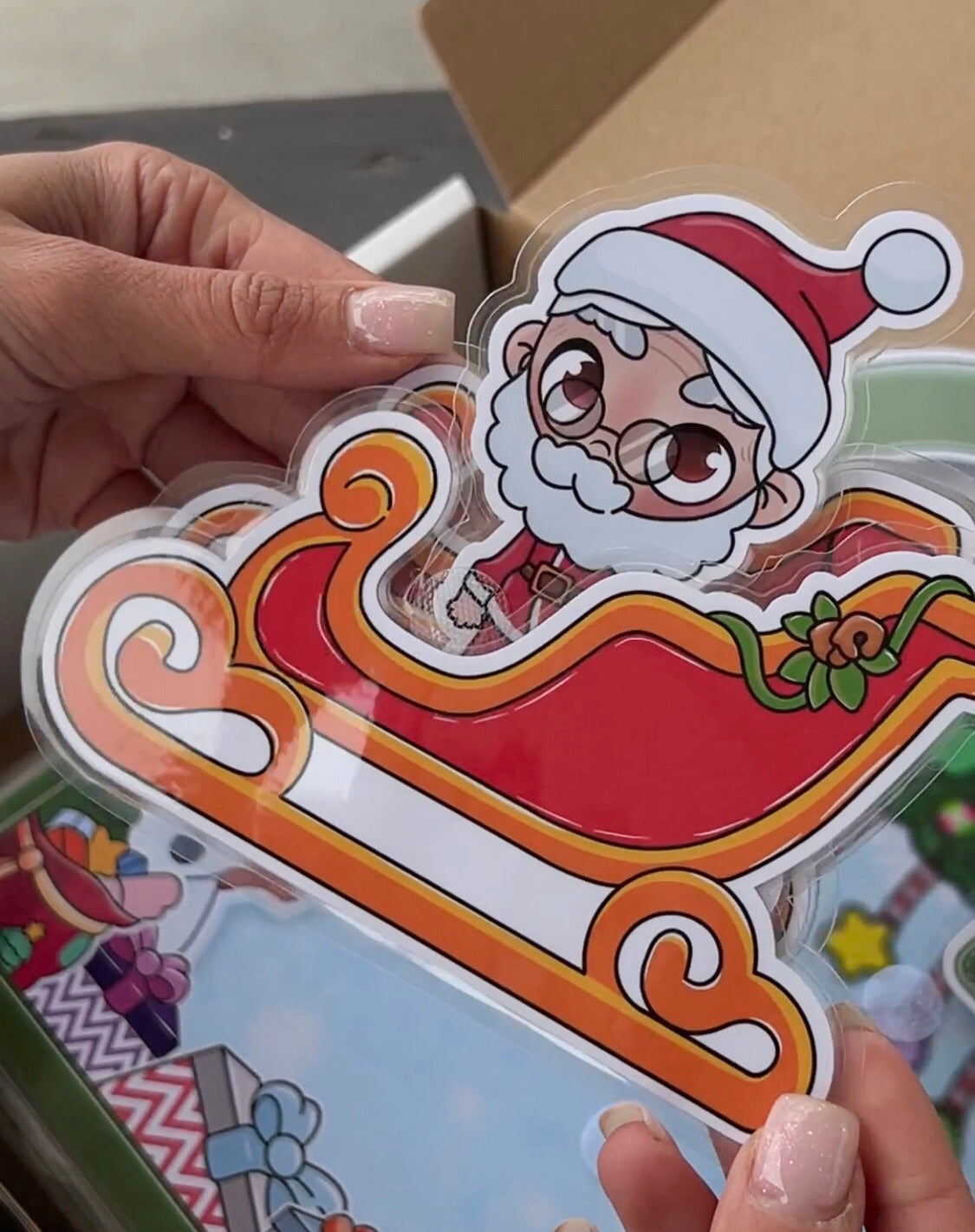 Weihnachtszauber - Kreativ-Buch mit Klett-Stickern