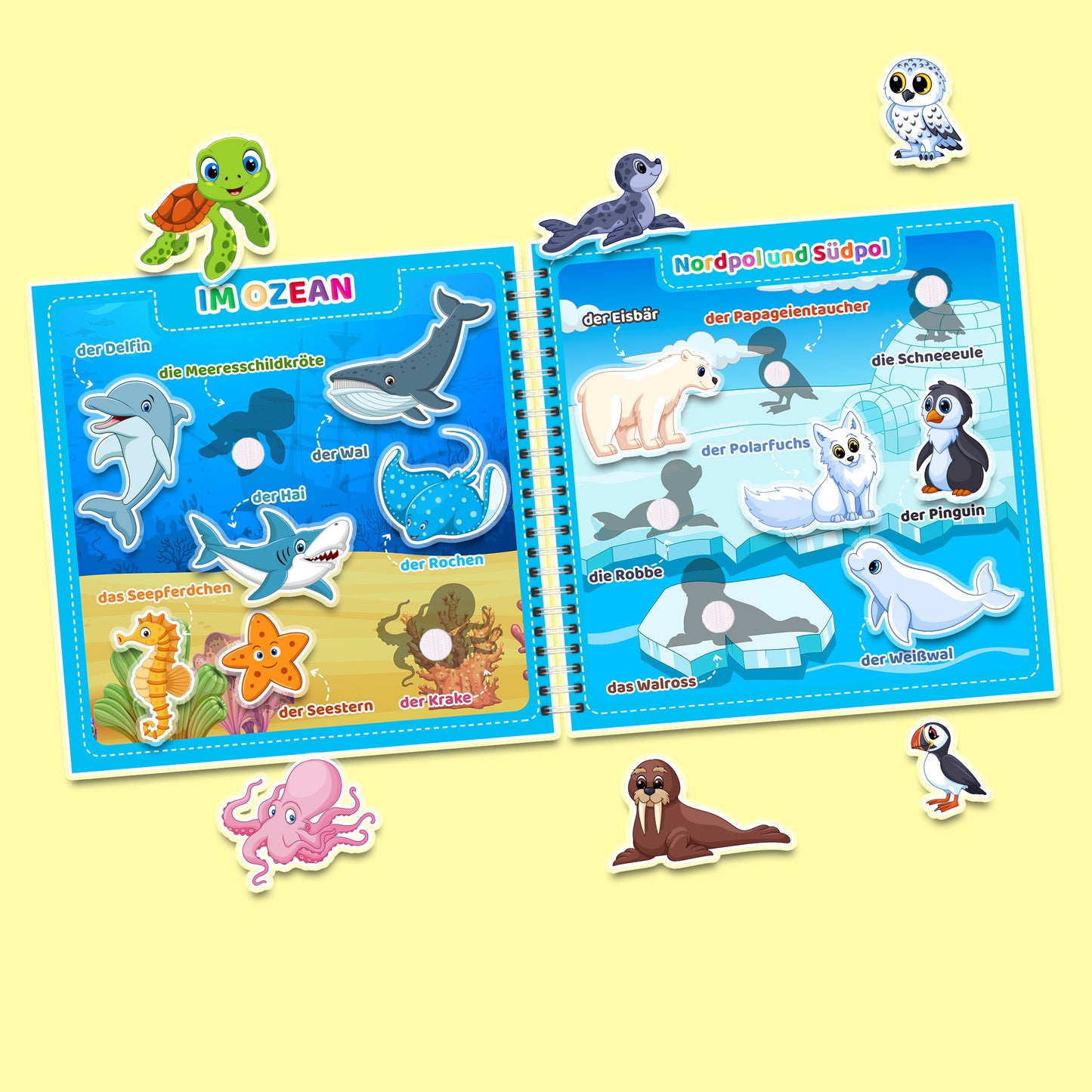 Mein erstes Deutsch (Teil 2) - Interaktives Buch mit Klett-Stickern