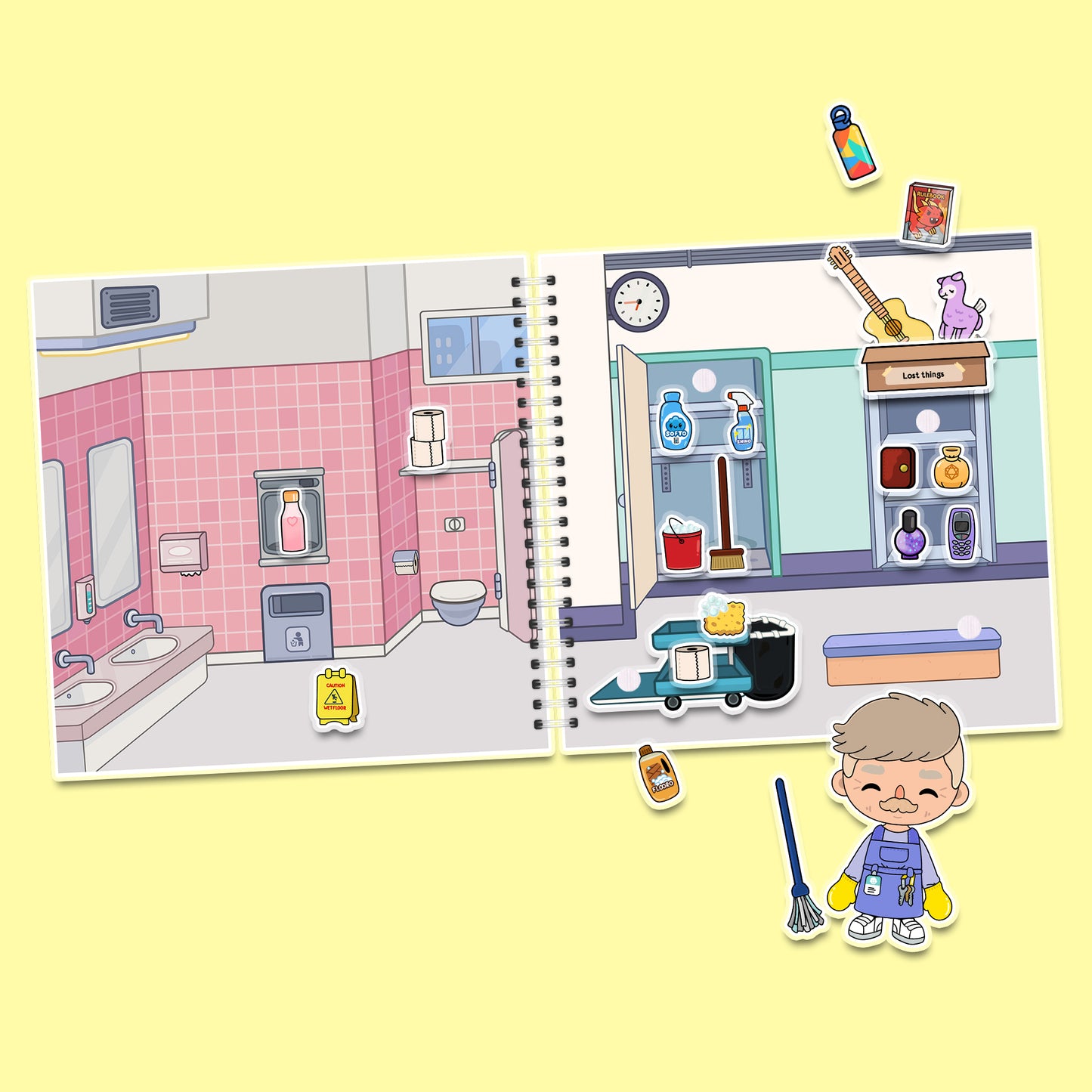 High School – Kreativ-Buch mit Klett-Stickern