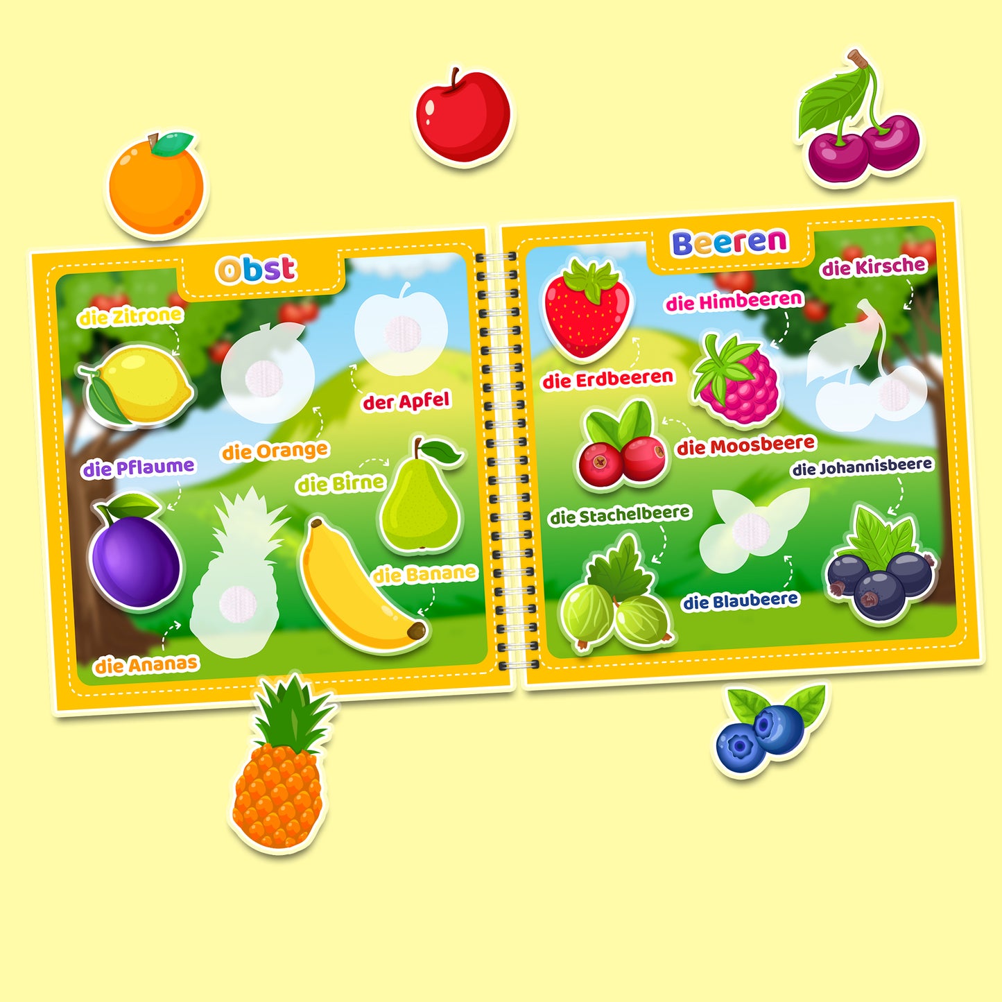 Mein erstes Deutsch (Teil 1) - Interaktives Buch mit Klett-Stickern