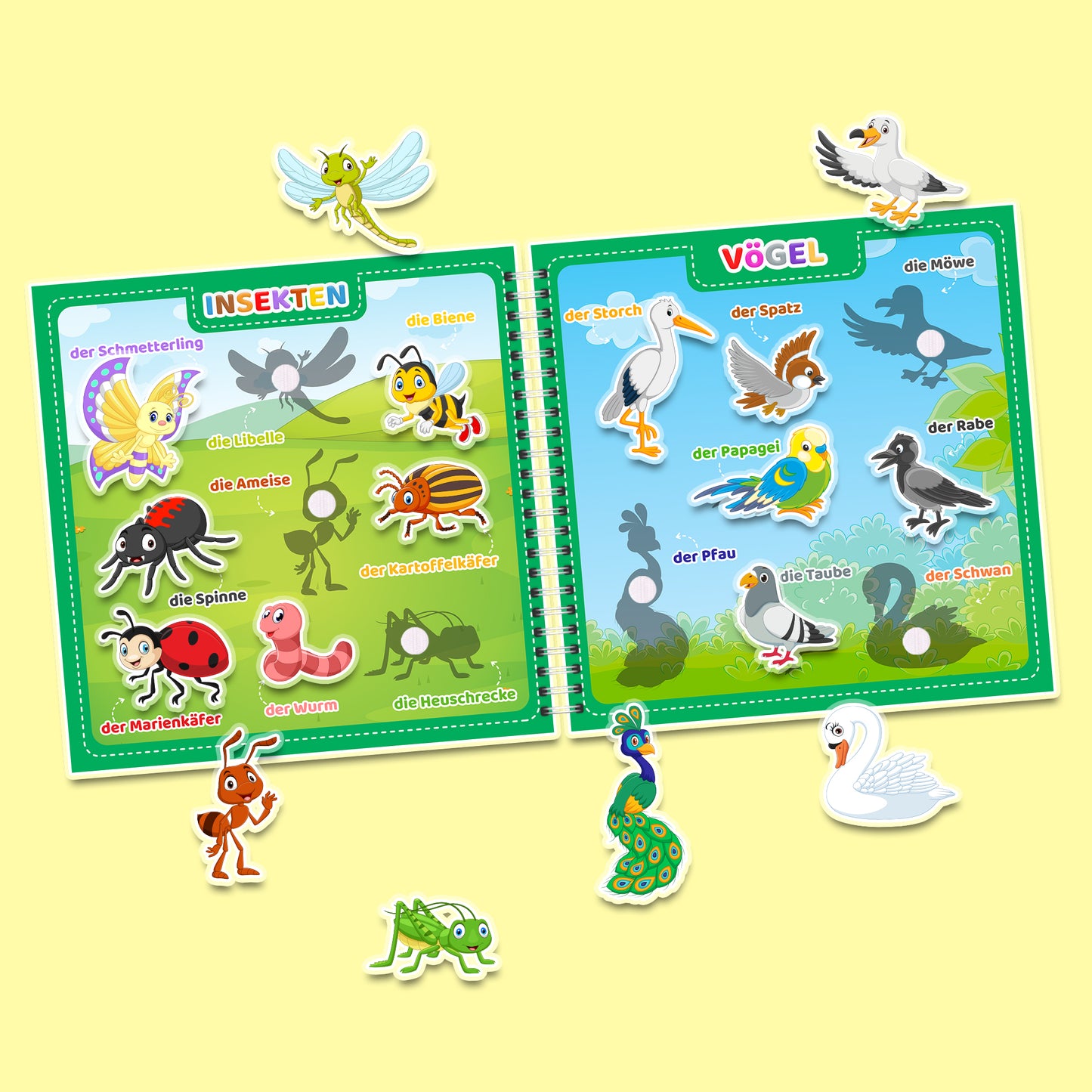 Mein erstes Deutsch (Teil 2) - Interaktives Buch mit Klett-Stickern