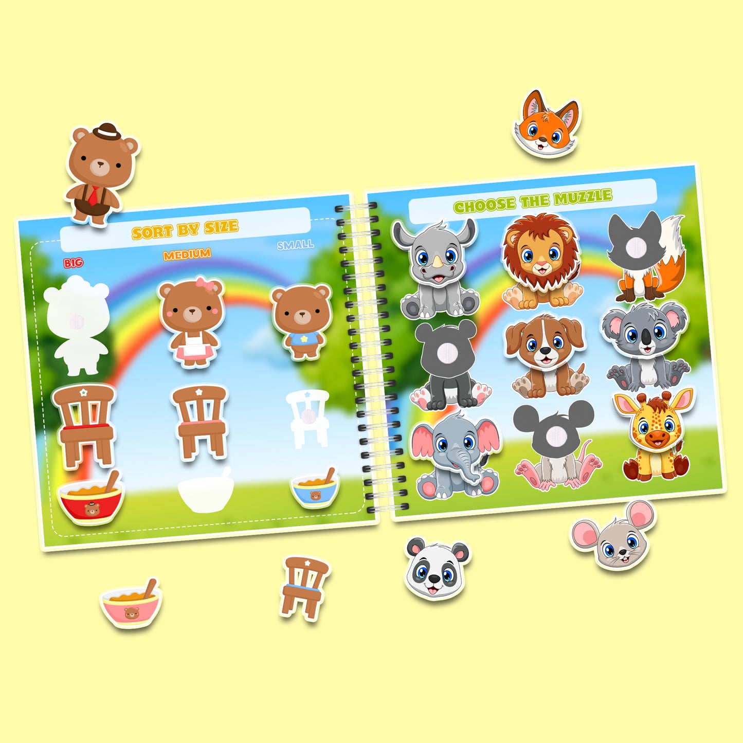 Interesting Things for Kids - Interaktives Buch mit Klett-Stickern