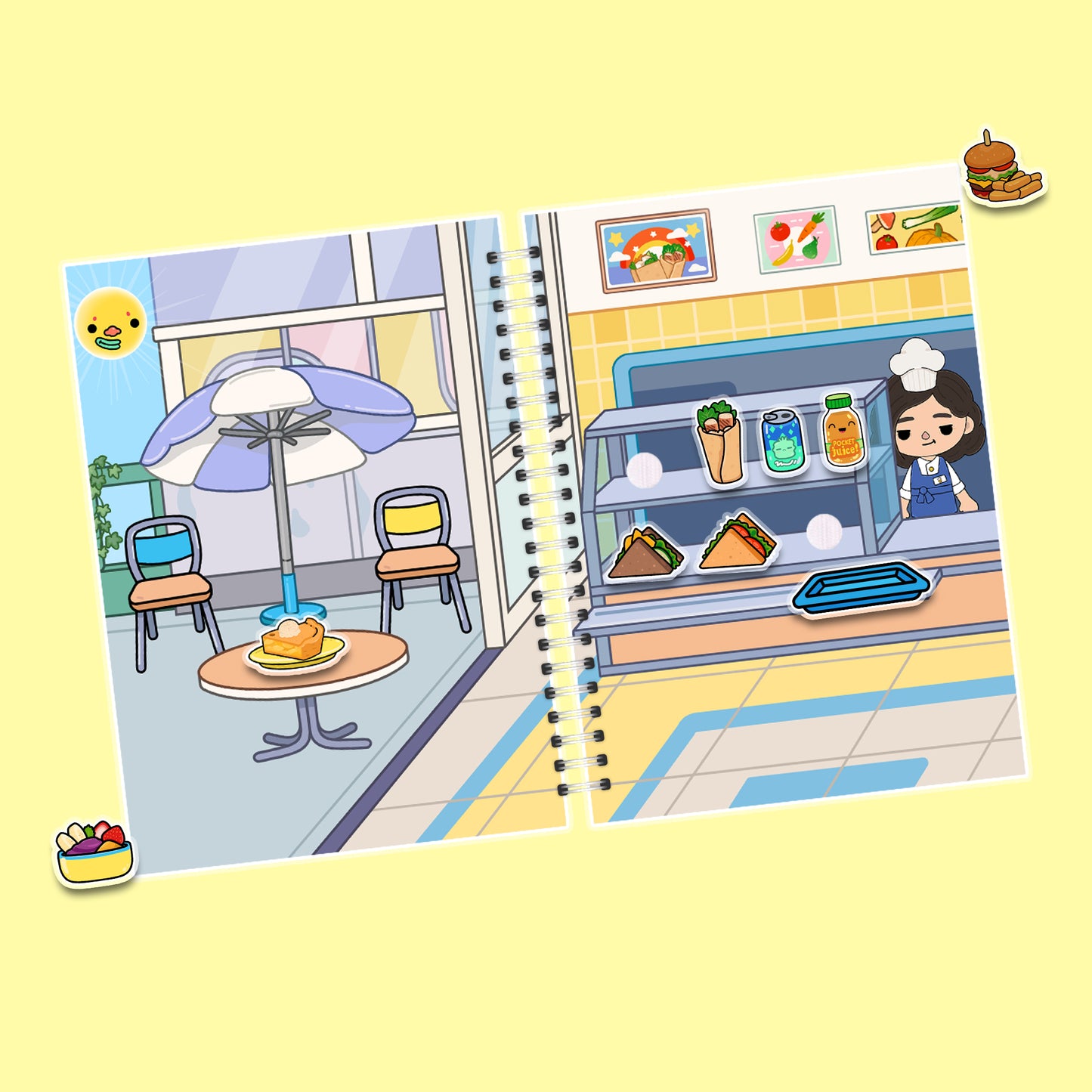 High School – Mini-Buch mit Klett-Stickern