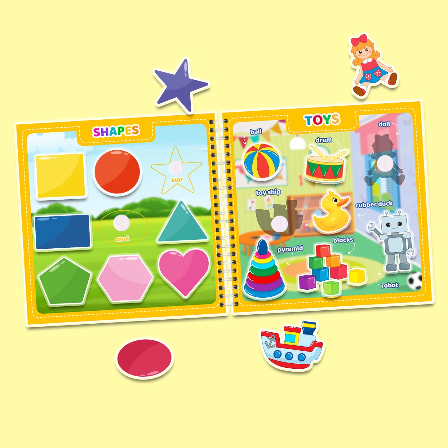 My First English (Part 2) – Interaktives Buch mit Klett-Stickern