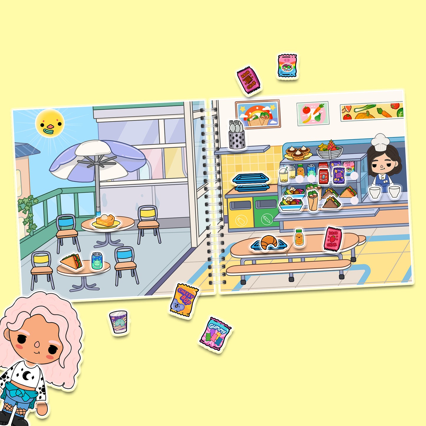 High School – Kreativ-Buch mit Klett-Stickern