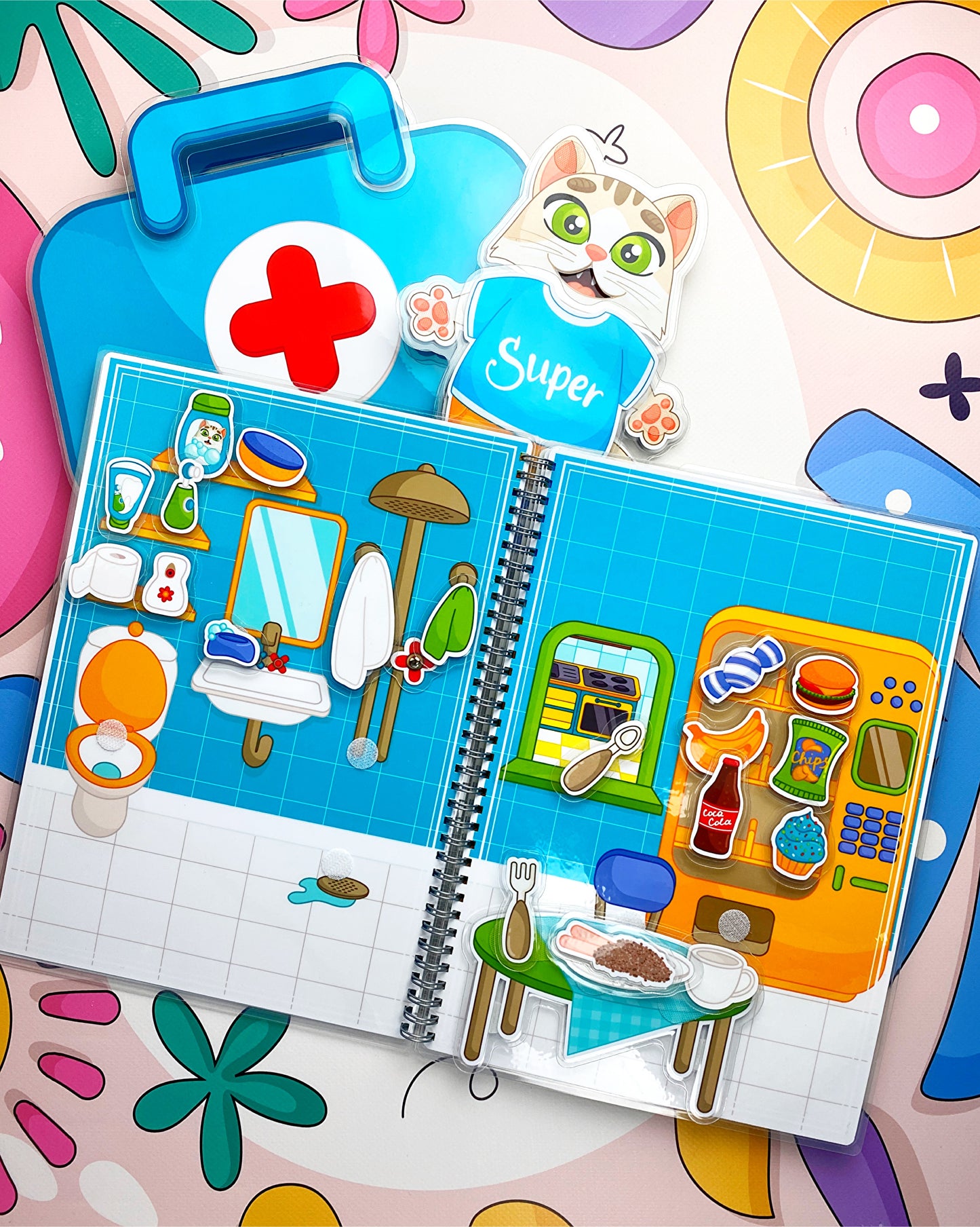 Krankenhaus - Kreativ-Buch mit Klett-Stickern