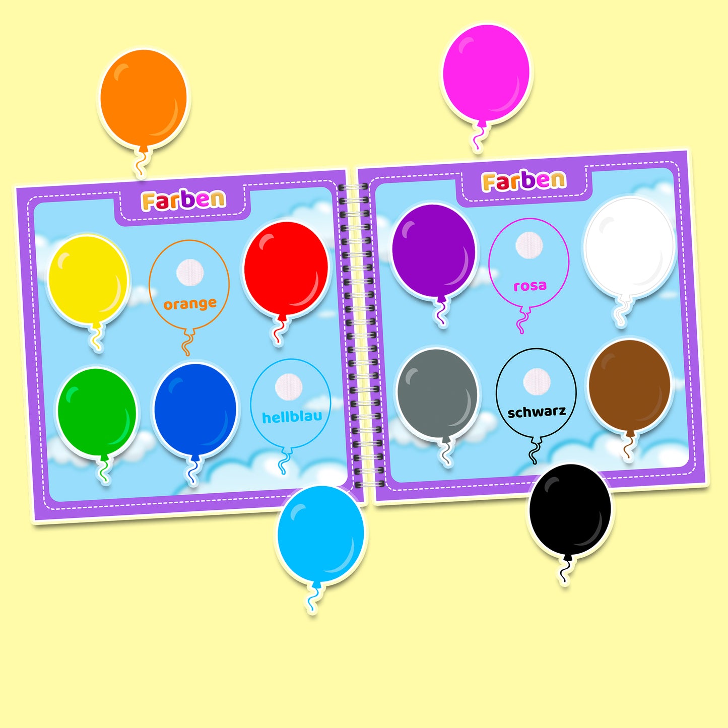 Mein erstes Deutsch (Teil 1) - Interaktives Buch mit Klett-Stickern