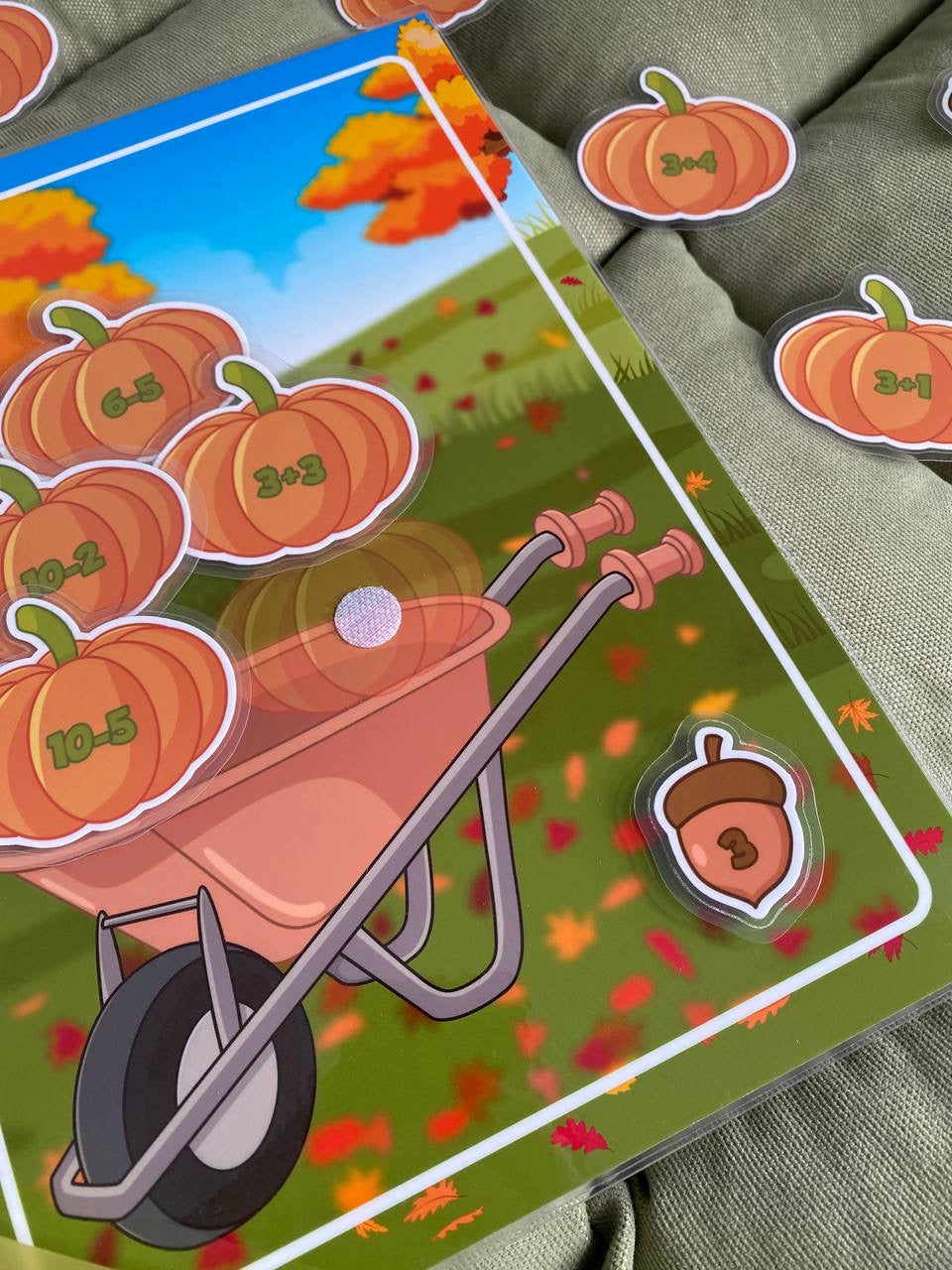 Lernspiel „Herbstliche Kürbiszauberei“ – Rechnen bis 10