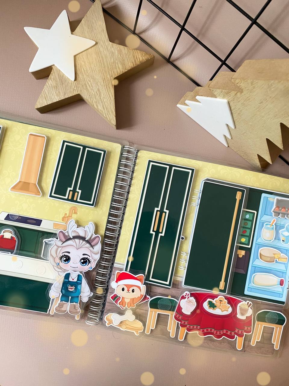 Merry Christmas – Kreativ-Buch mit Klett-Stickern