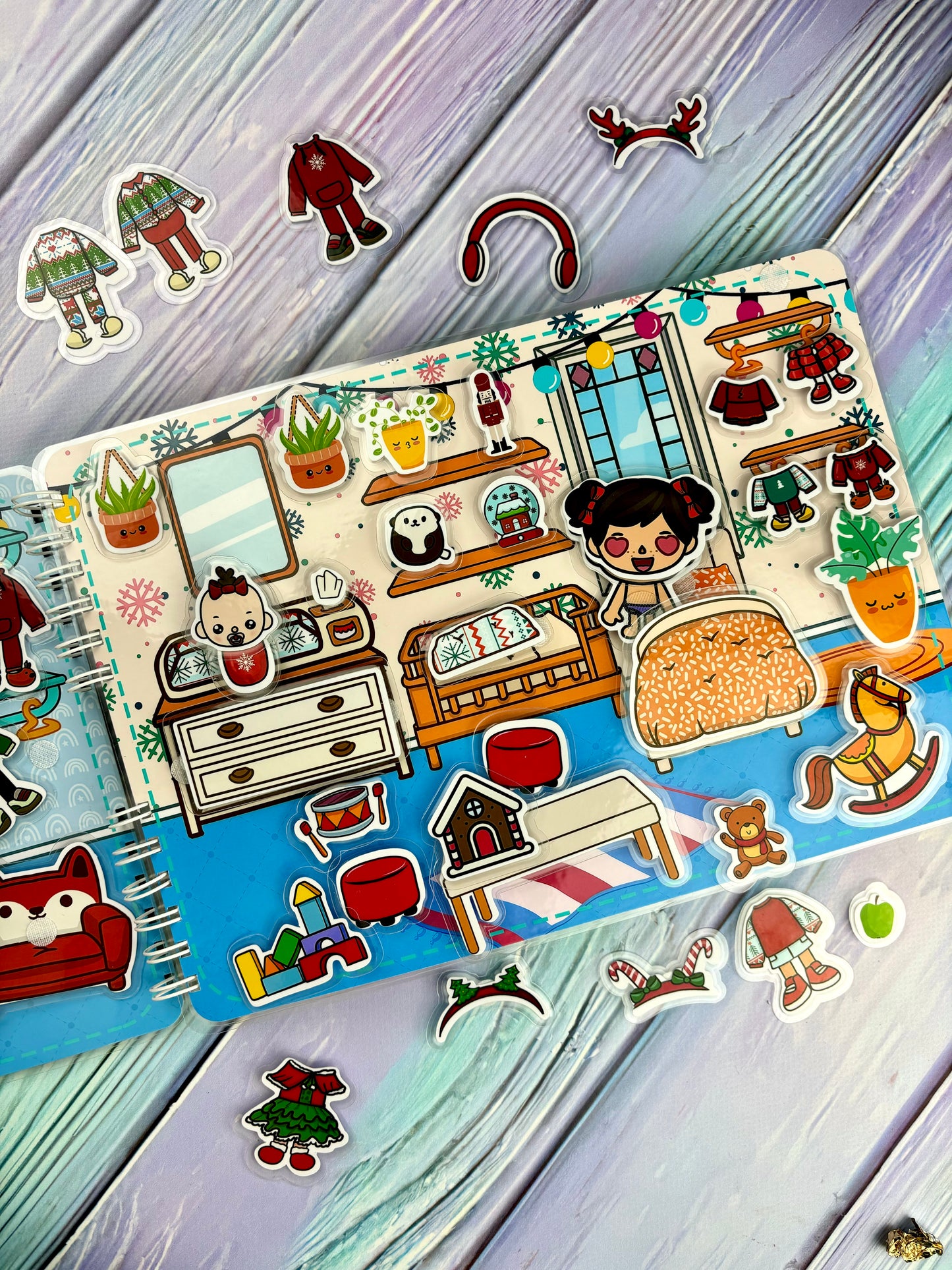 Wintermärchen (Teil 1) - Kreativ-Buch mit Klett-Stickern