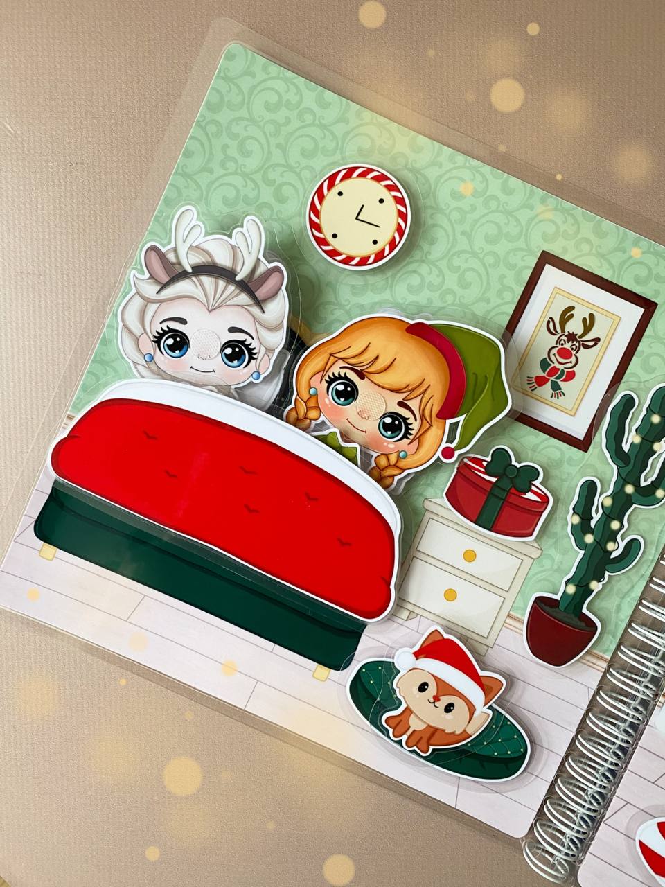 Merry Christmas – Kreativ-Buch mit Klett-Stickern