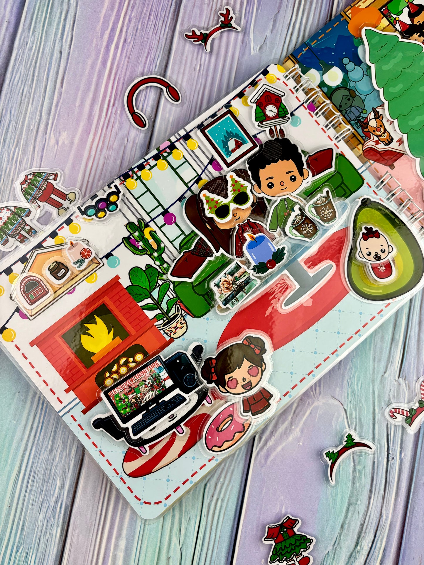 Wintermärchen (Teil 1) - Kreativ-Buch mit Klett-Stickern