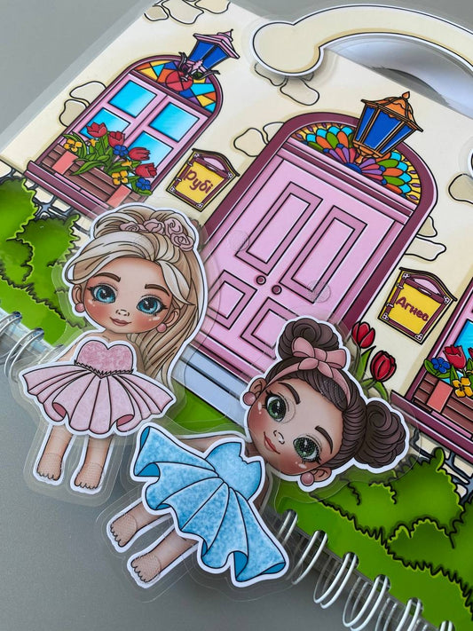 Puppenhaus „Ruby & Agnes“ – Kreativ-Buch mit Klett-Elementen