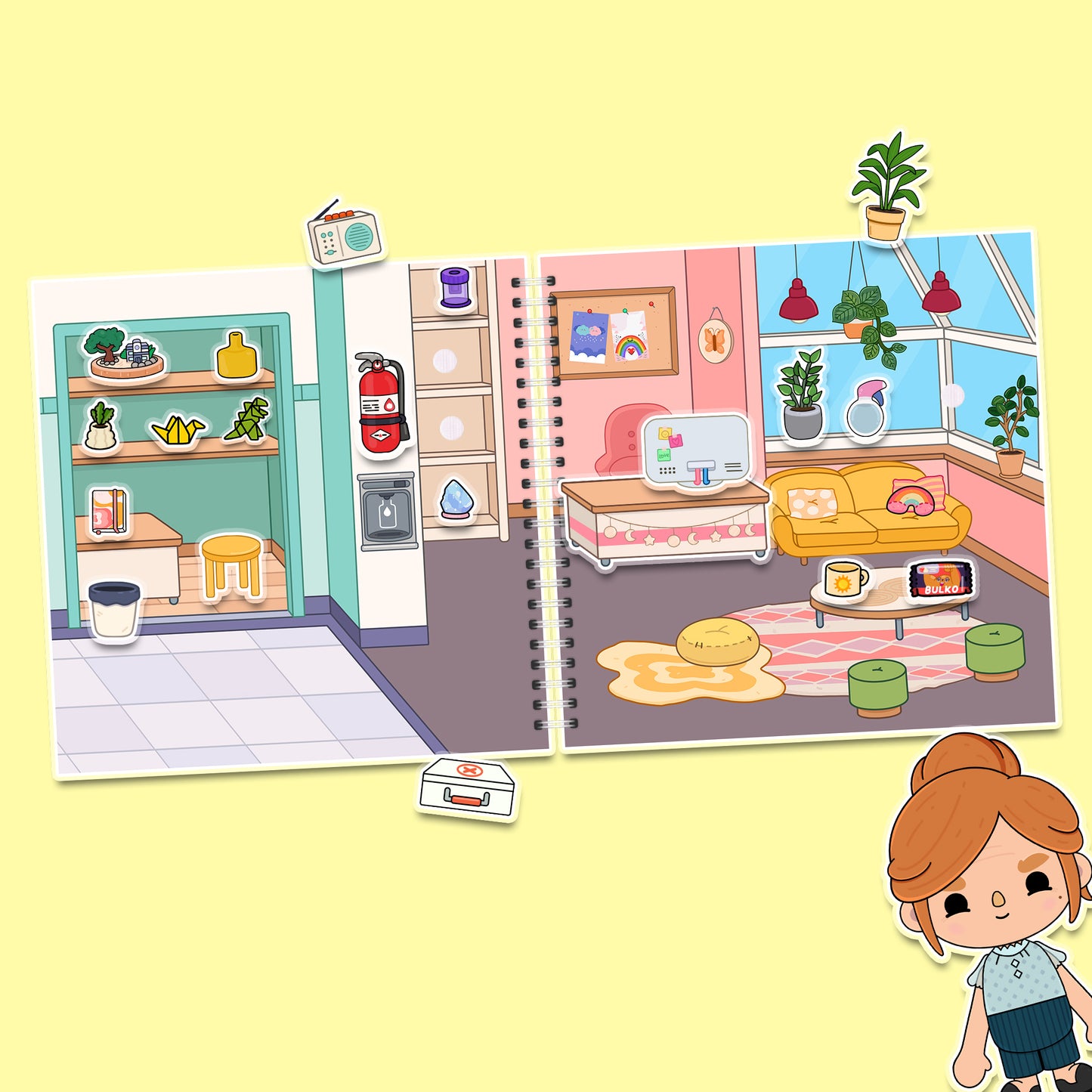 High School – Kreativ-Buch mit Klett-Stickern