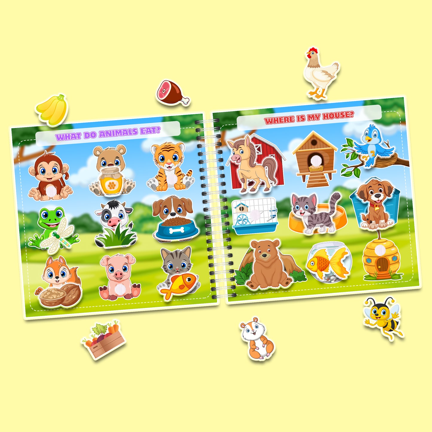 Interesting Things for Kids - Interaktives Buch mit Klett-Stickern