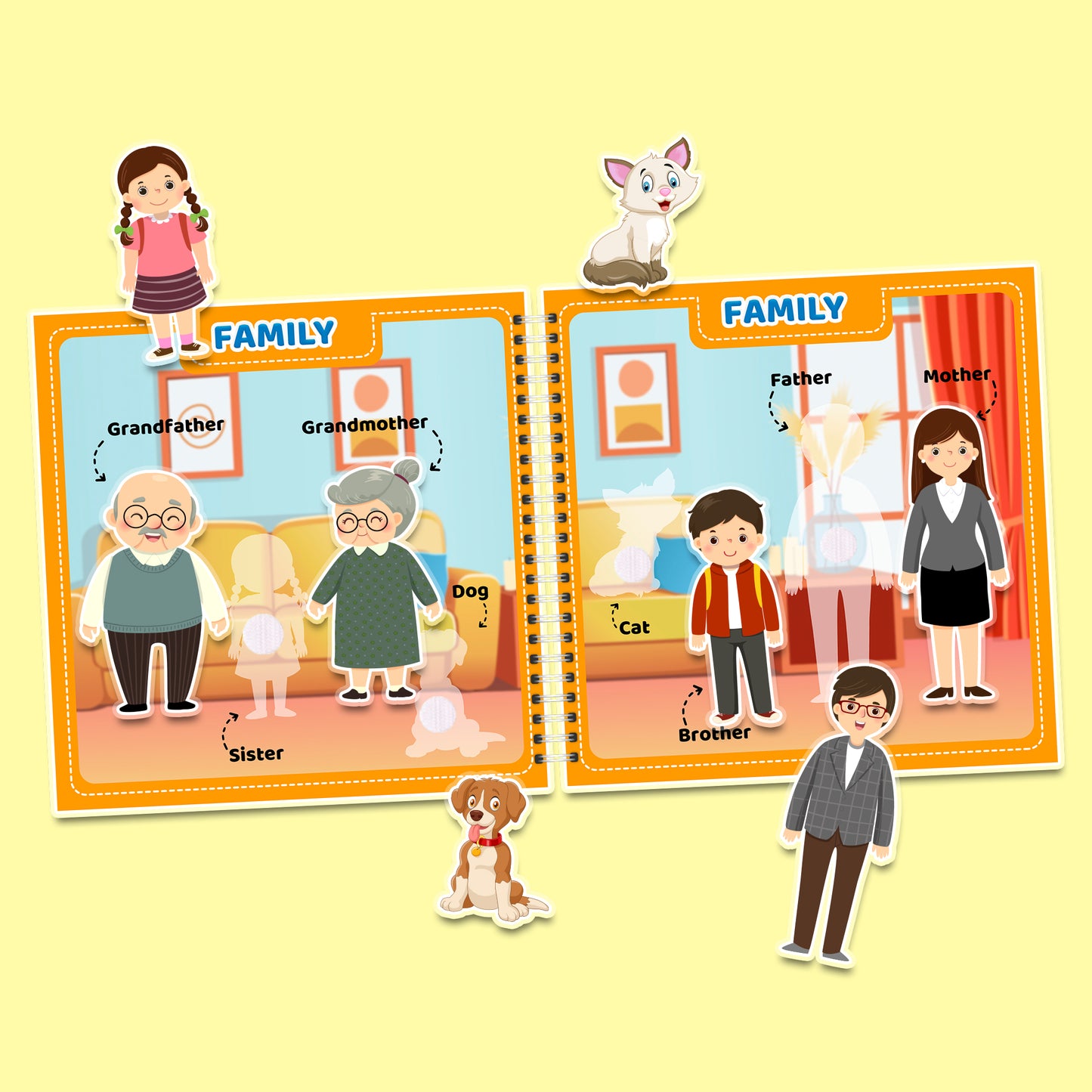 My First English (Part 1) – Interaktives Buch mit Klett-Stickern