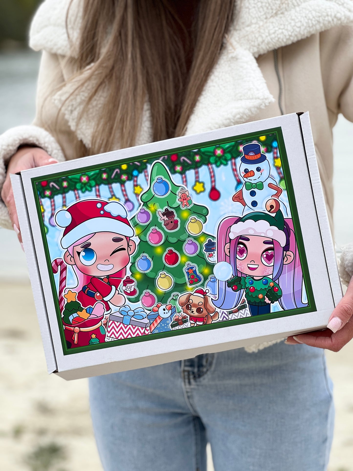 Weihnachtszauber - Kreativ-Buch mit Klett-Stickern