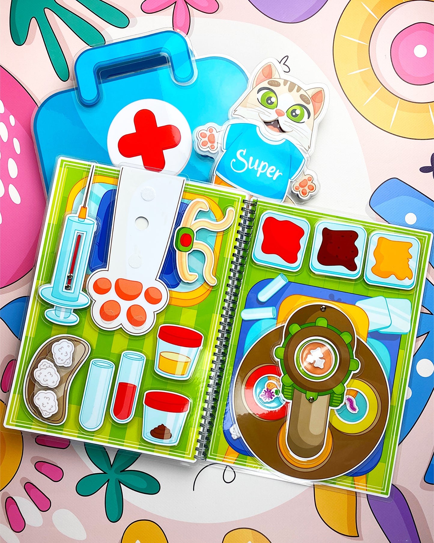 Krankenhaus - Kreativ-Buch mit Klett-Stickern