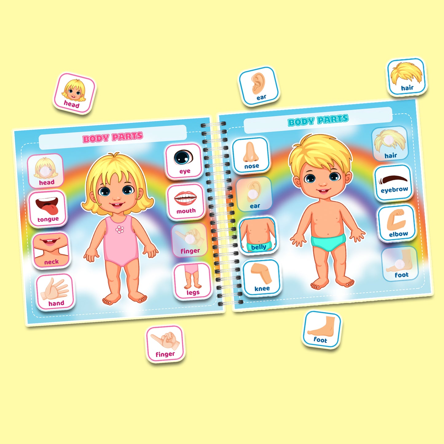 Interesting Things for Kids - Interaktives Buch mit Klett-Stickern