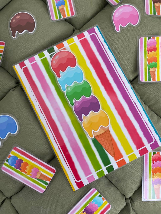 Lernspiel „Eiscreme Mix“ – Farben erkennen & nach Vorlage setzen