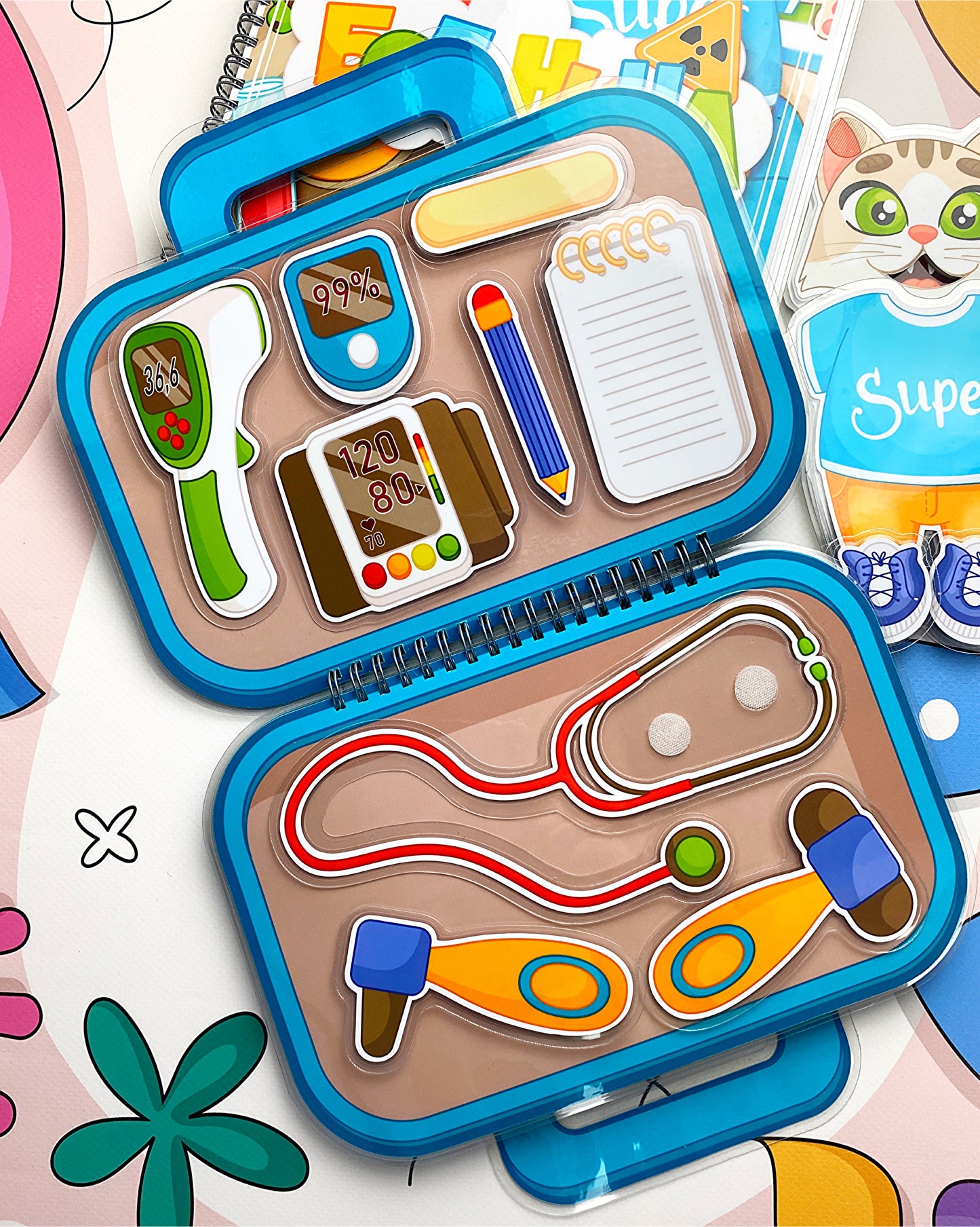 Krankenhaus - Kreativ-Buch mit Klett-Stickern