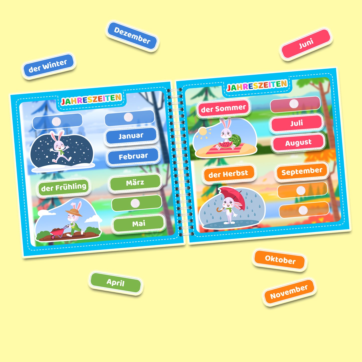 Mein erstes Deutsch (Teil 2) - Interaktives Buch mit Klett-Stickern